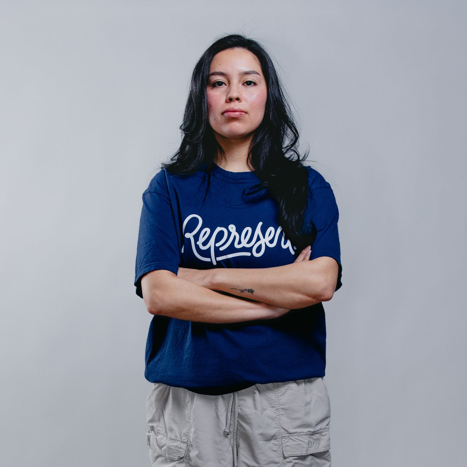 'Represent' Navy T-Shirt