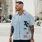 "Patches" SS Button-Up Shirt