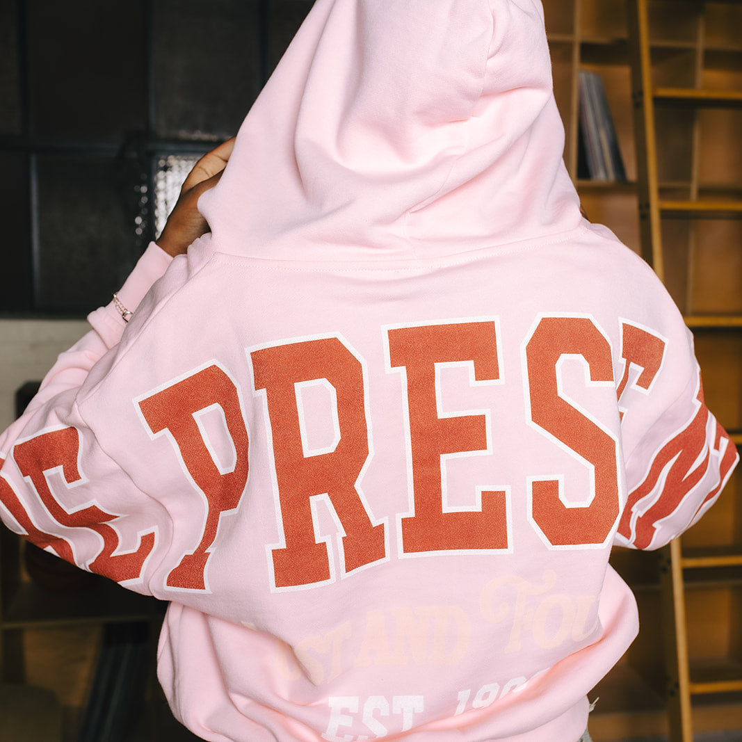 "Represent" Cropped Zip-Up