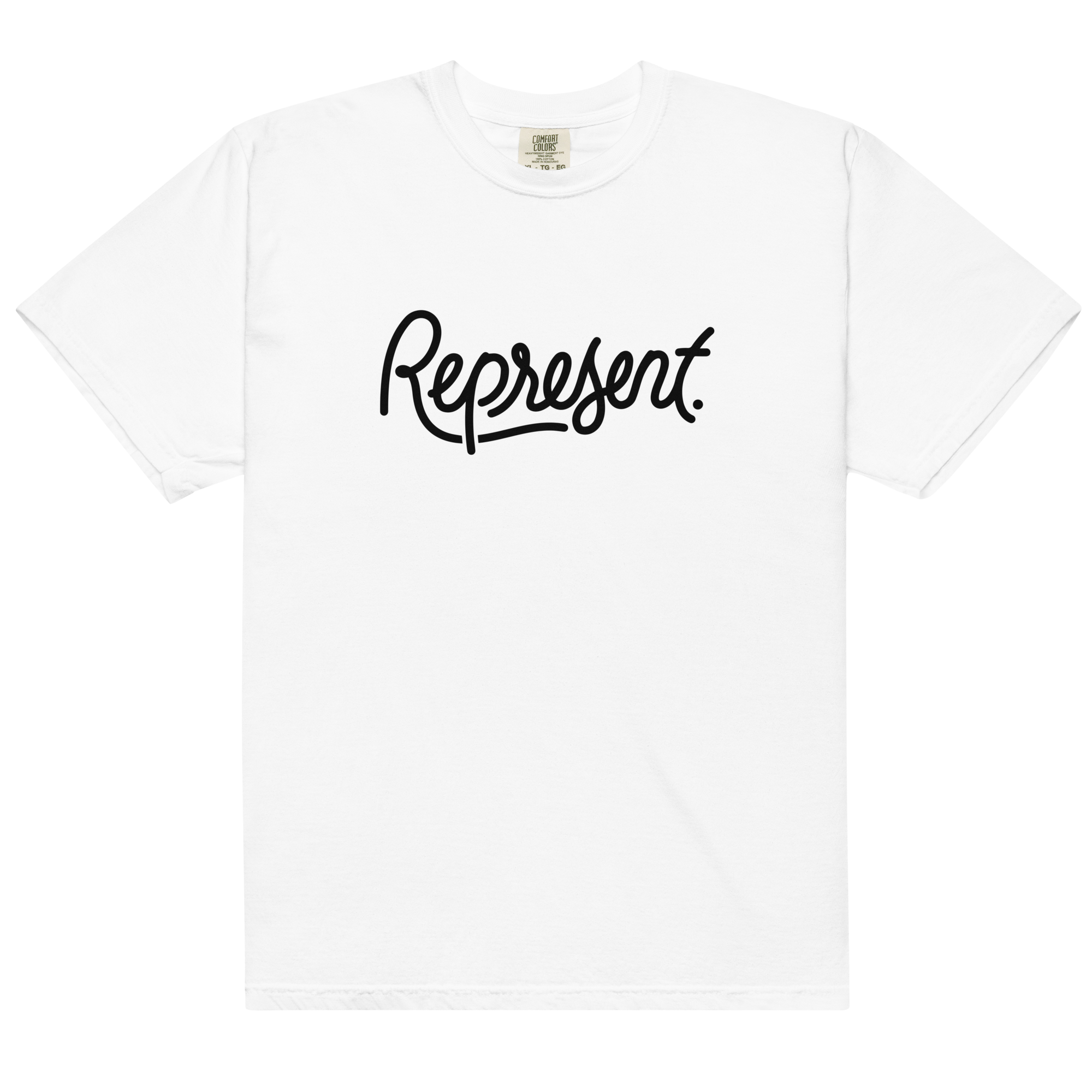 'Represent' White T-Shirt